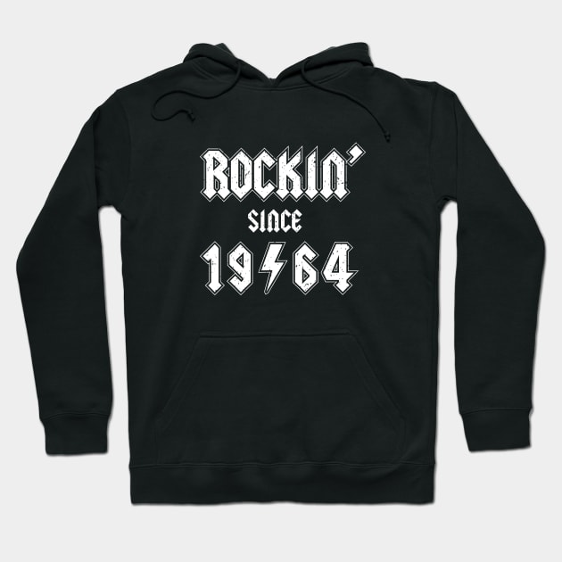 Rockin since 1964 birthday rocker gift Hoodie by Daribo